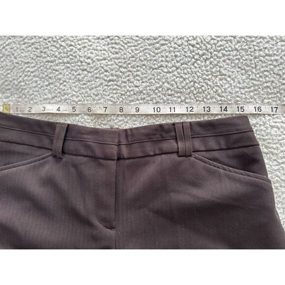 Van Heusen Studio Stretch Extensible Dark Brown Mid-Rise Straight Leg Pants Sz 4 - Picture 6 of 10